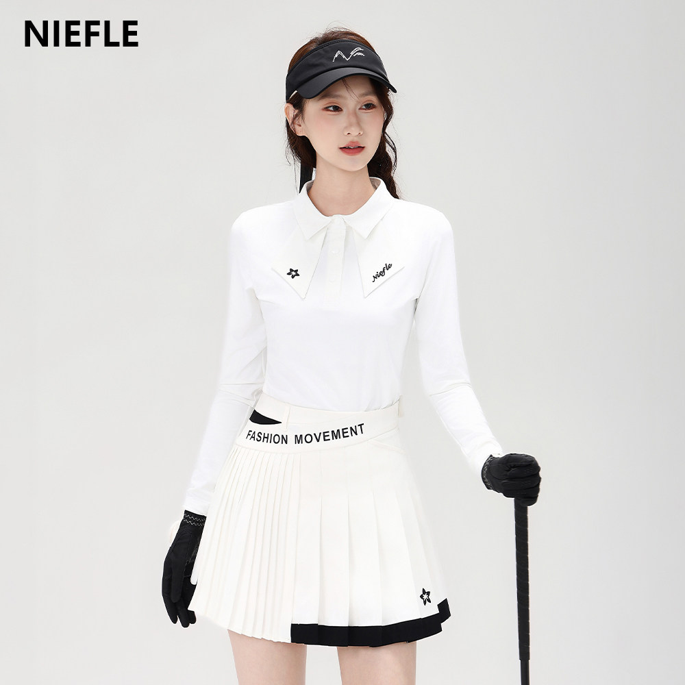 Niefle秋冬polo衫速干运动套装裙