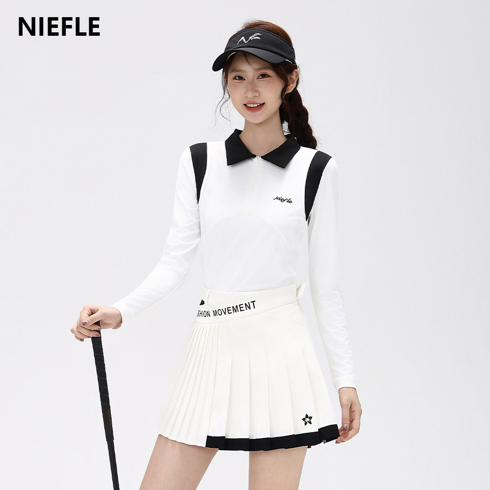 Niefle长袖polo衫速干高尔夫套装