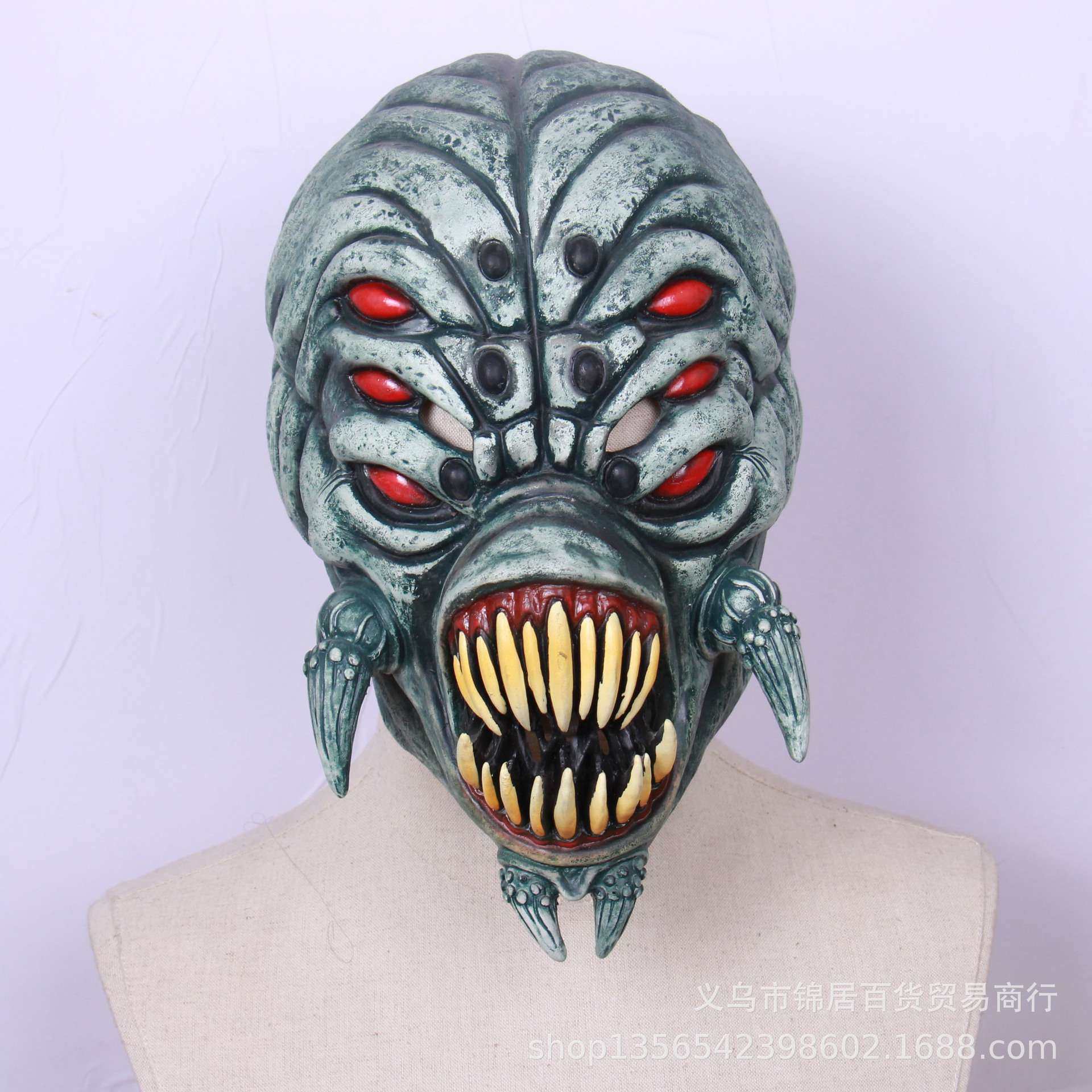 万圣节成人僵尸恶魔恐怖鬼脸面具乳胶头套魔鬼面具派对装饰道具