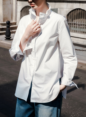 【知喜ziJoy】2026春季新款挺括可捏塑性领口衬衫女百搭简约上衣