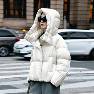 【知喜ziJoy】95白鹅绒防钻风羽绒服女冬季百搭爆款保暖加厚外套