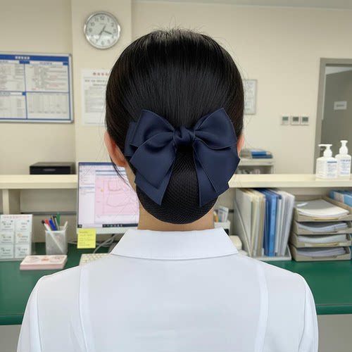 护士头花职业上班蝴蝶结发网兜新
