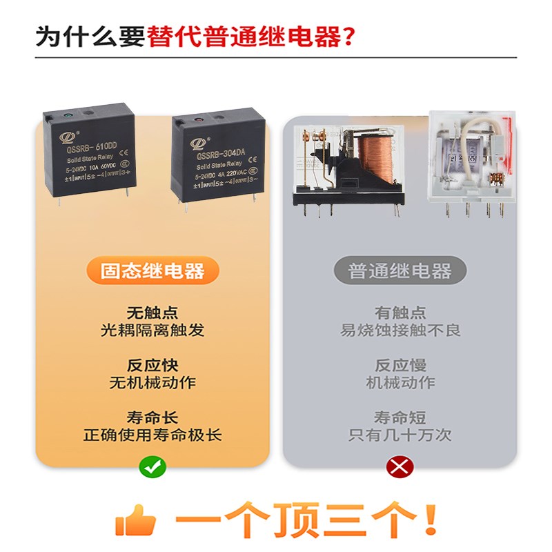 8路固态继电器模组MOS输出PLC直流信号放大板光耦隔离晶体管5v24v