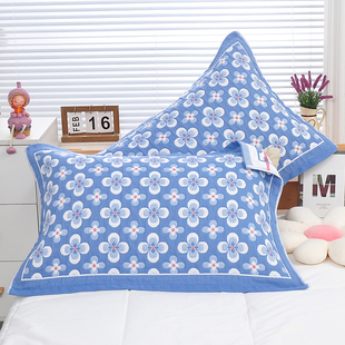 枕巾一对装 纯棉5278 男生纱布儿童加大加厚非真丝老粗布2023新款