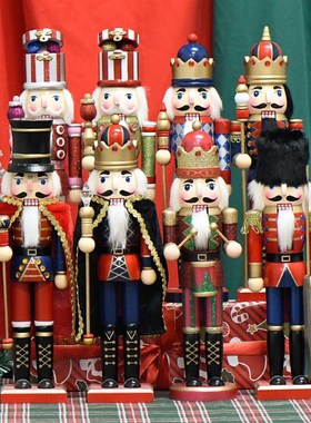 轻奢创意胡桃夹子木偶士兵摆件公仔玩偶欧式客厅儿童房家居摆设