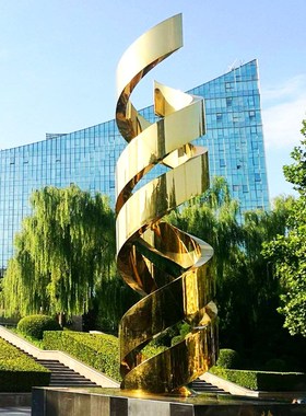 户外不锈钢景观创意雕塑园林广场大型地标塑像售楼部艺术摆件制作