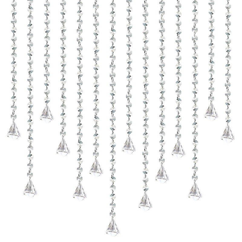 珠帘隔断帘水晶八角珠客厅鞋柜装饰玄关餐厅过道家用免打孔挂帘子