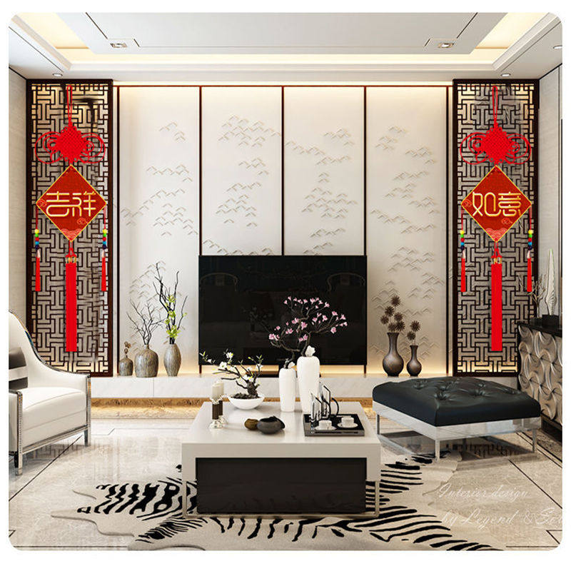 新款中国结大号挂件客厅对联背景墙沙发室门玄关福字家居装饰