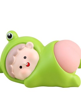 创意卡通可爱解压Q弹屁屁君小灯办公桌面装饰摆件汽车内摆饰新品