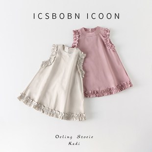 小女孩公主裙无袖 女宝宝连衣裙子夏装 夏季 女童儿童装 洋气 2023新款