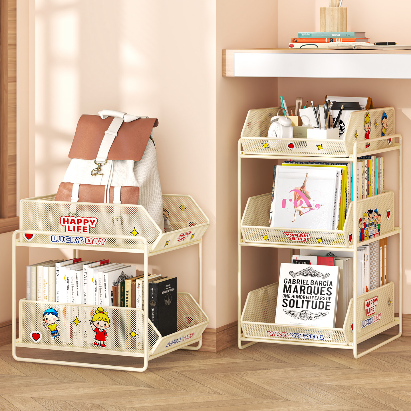 桌下书本书包置物架学生教室课桌下书架抽屉式大容量家用收纳神器,收纳整理,整理架/置物架/收纳架,淘宝优惠券,粉丝福利购,淘宝优惠卷