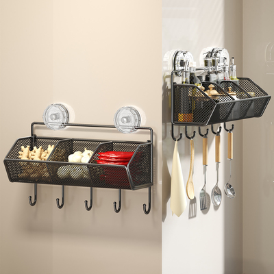 新款厨房置物架吸盘多功能置物架