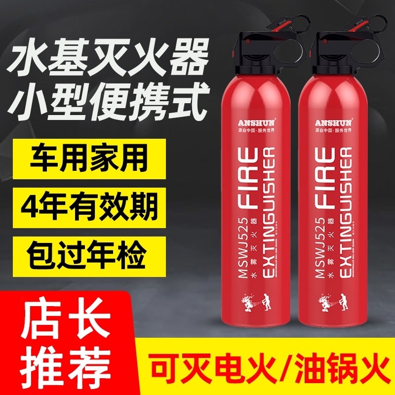 火焰战士车载灭火器车用消防年检审车家用迷你便携式水基型灭火器