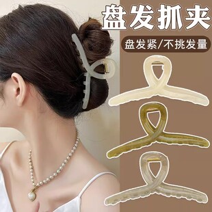 亚克力盘发抓夹女2025新款 高级感秋冬醋酸优雅精致小众果冻鲨鱼夹