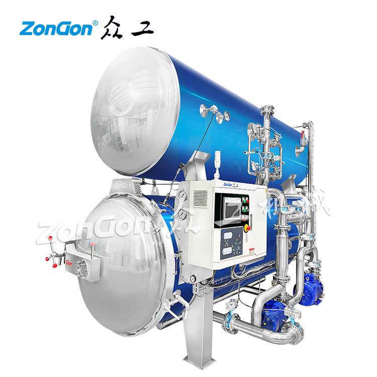 双层水浴式杀菌锅预制菜杀菌釜鸡爪鸡翅杀菌锅全自动杀菌釜