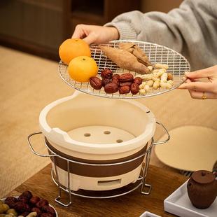 烤炉 土陶烧烤小泥炉围炉煮茶炉子家用室内户外烤茶炭炉炭火炉日式