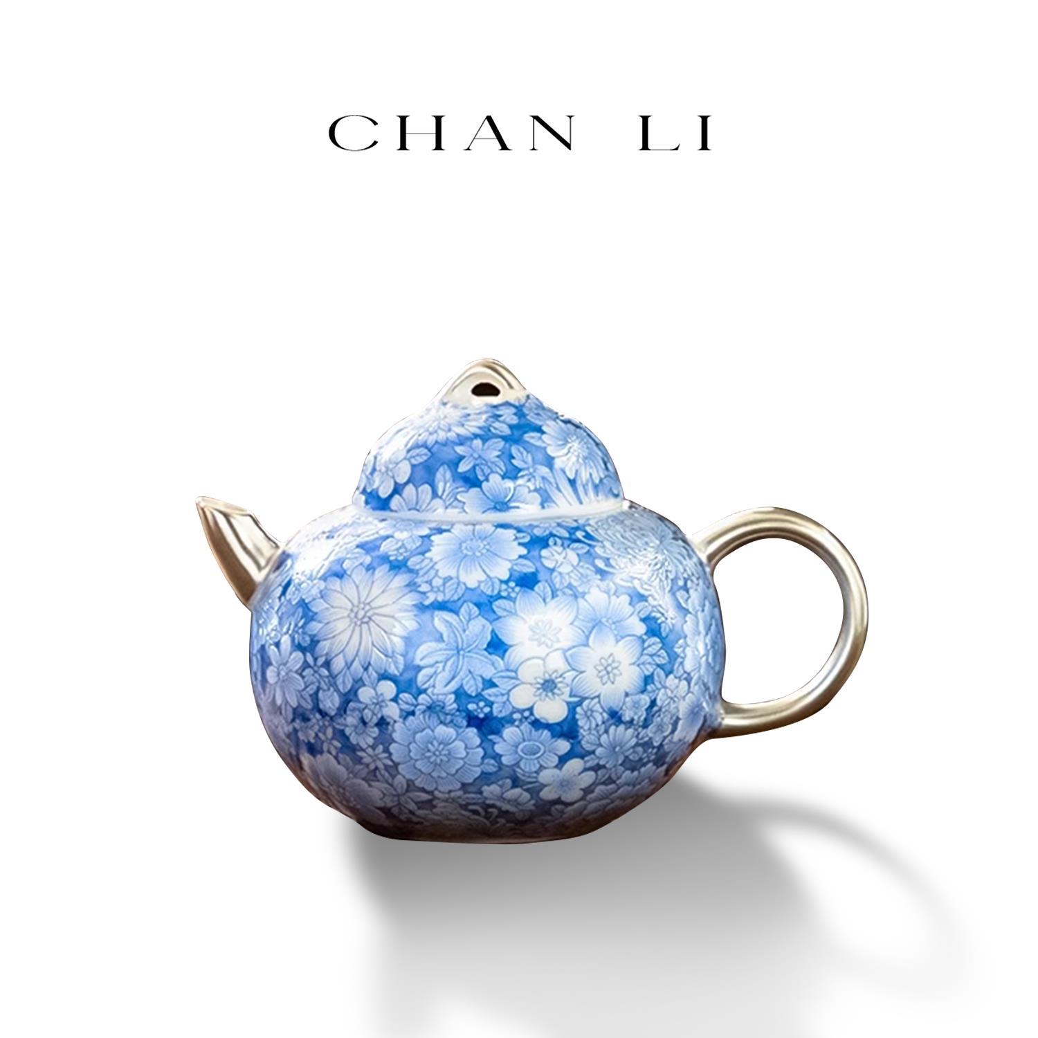 青花优瓷系列 | 鎏银工艺功夫茶具精品茶壶茶杯礼盒套装