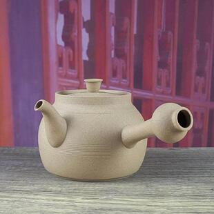 粗陶煮茶壶砂铫壶紫砂红泥炭炉电陶炉烧水壶泡茶壶手工提梁侧把壶