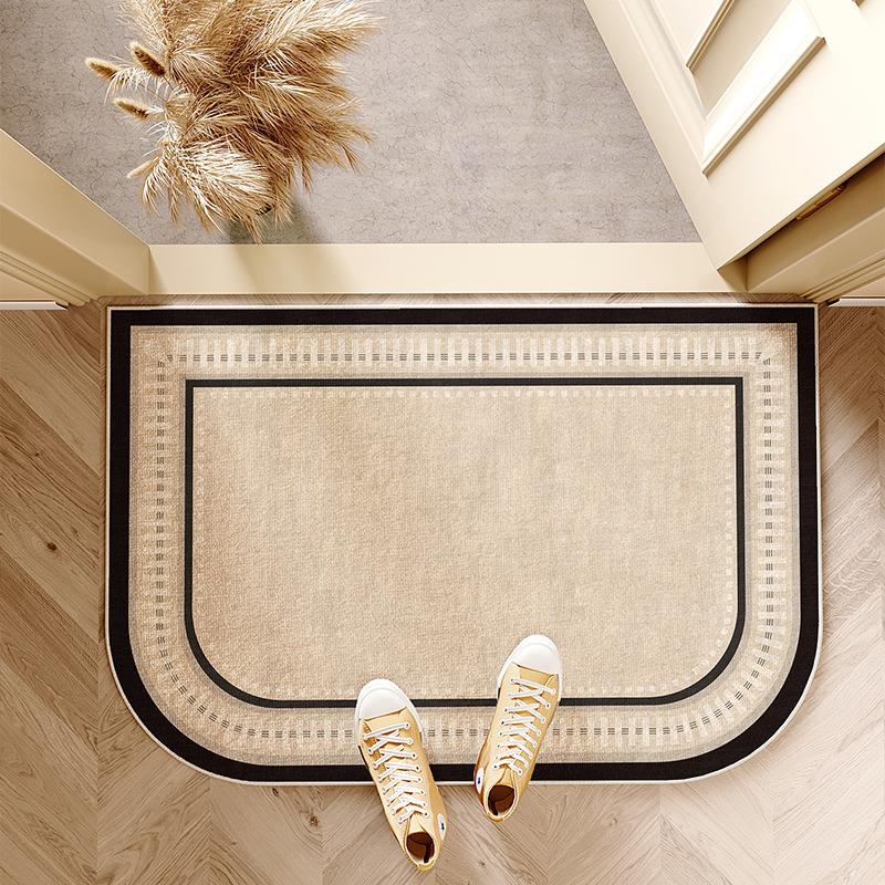 法式高级感入户门圈绒地垫进门口除尘脚垫家用门厅卧室玄关地垫
