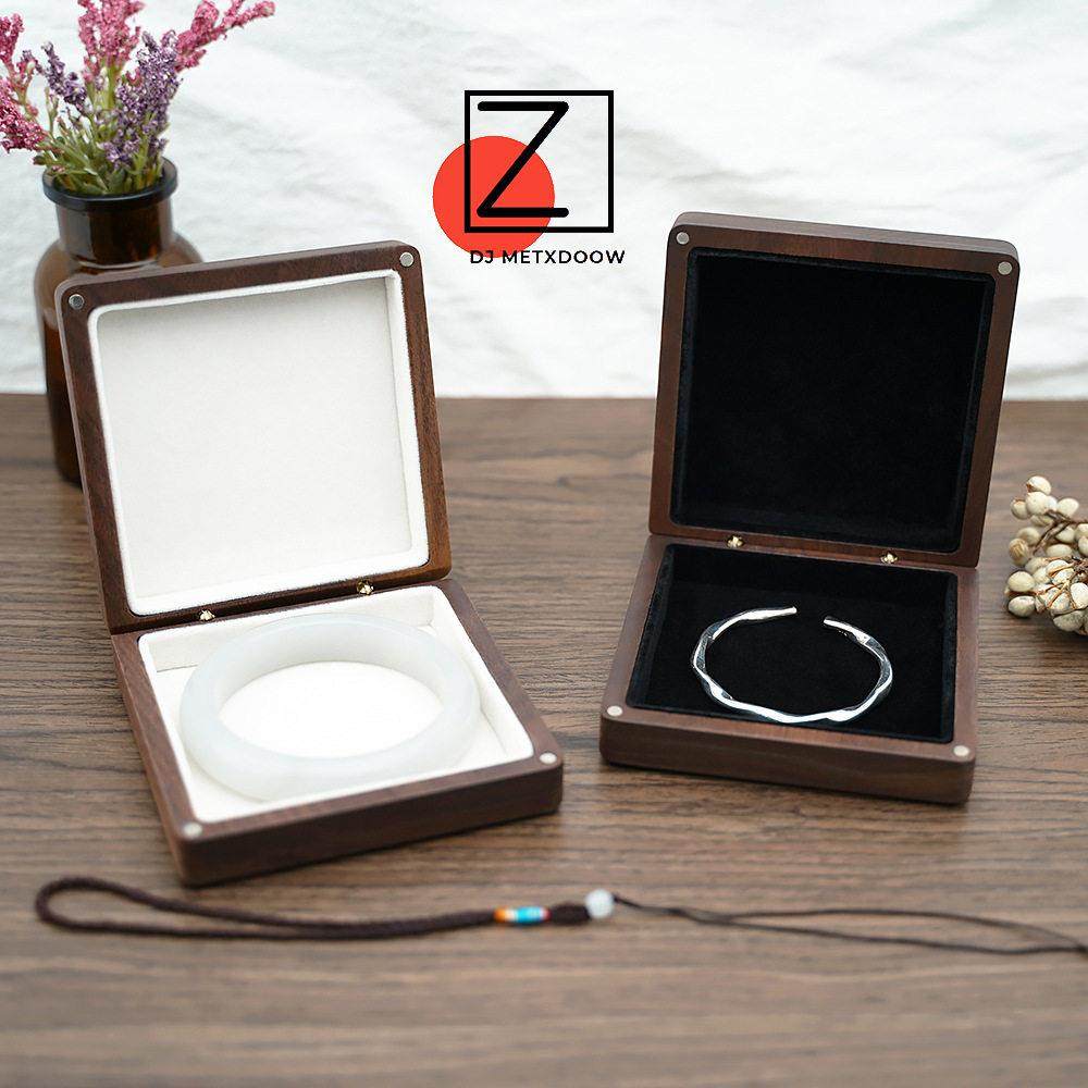 实木质手作佛珠手链包装盒项链耳环戒指手镯精致实木首饰收纳盒