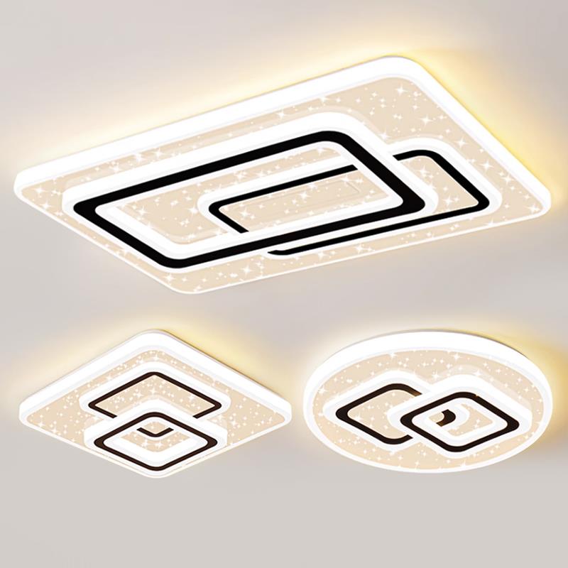 北欧吸顶灯长方形客厅大灯主卧室吊灯具大全现代简约大气中山灯具