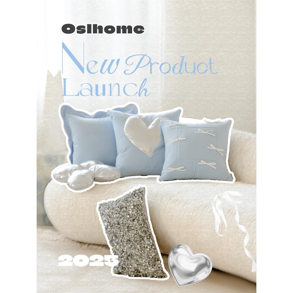 简约客厅沙发蓝色蝴蝶结高级感抱枕靠枕轻奢样板房间装饰爱心靠垫