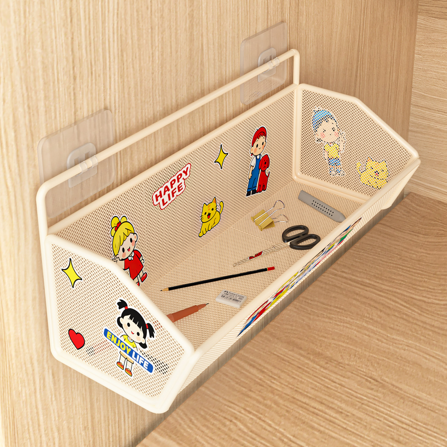 墙上置物架宿舍好物免打孔墙面壁挂式收纳架床头床边挂篮零食架子,收纳整理,整理架/置物架/收纳架,淘宝优惠券,粉丝福利购,淘宝优惠卷