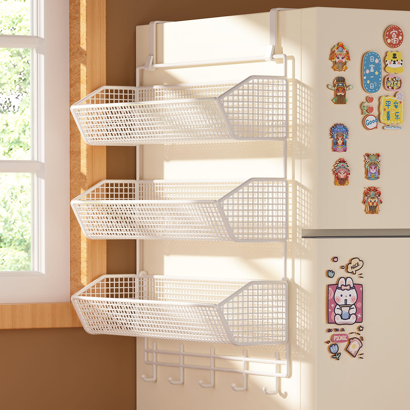 冰箱侧收纳置物架厨房多功能