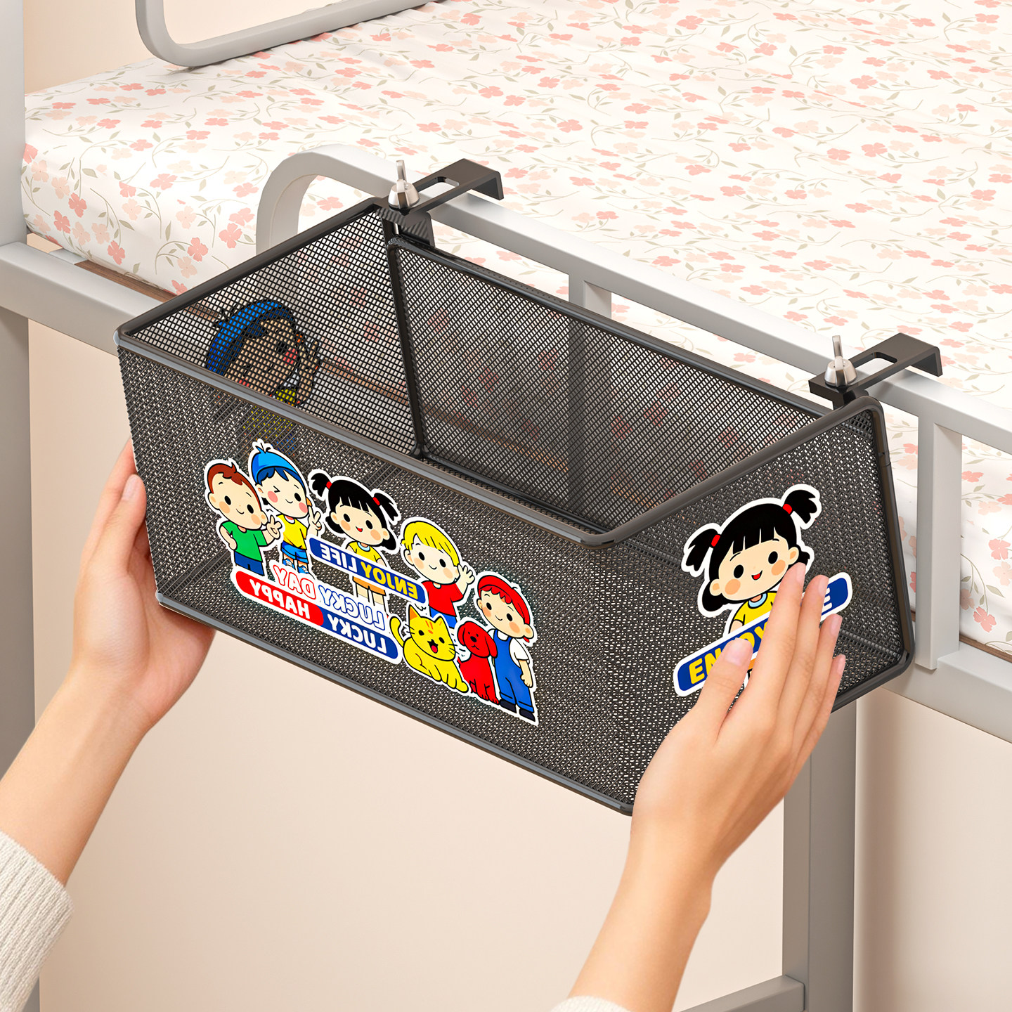 上铺置物架挂篮收纳篮床边床头宿舍床上必备神器学生零食开学用品