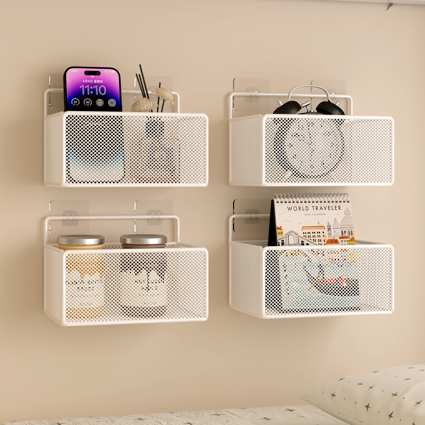 免打孔墙上置物架宿舍好物