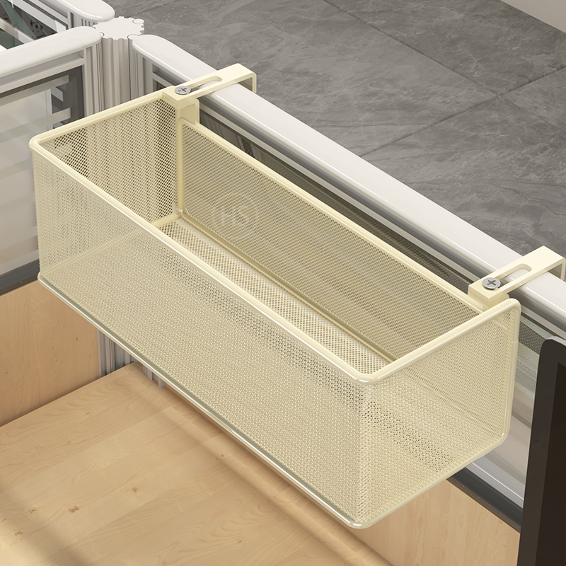 办公室置物架书桌工位整理神器可调节悬挂式挂篮桌面杂物收纳架盒