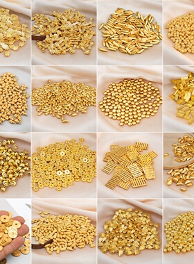 实心金色小元宝迷你小金豆玉米柿子如意金条算盘福包聚宝盆装饰品