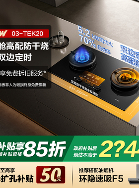 [新品]方太TEK20燃气灶煤气灶定时防干烧天然气家用灶台官方旗舰