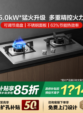 方太02-TH25G/TF25G不锈钢煤气灶燃气灶天然气炉家用嵌入猛火灶台