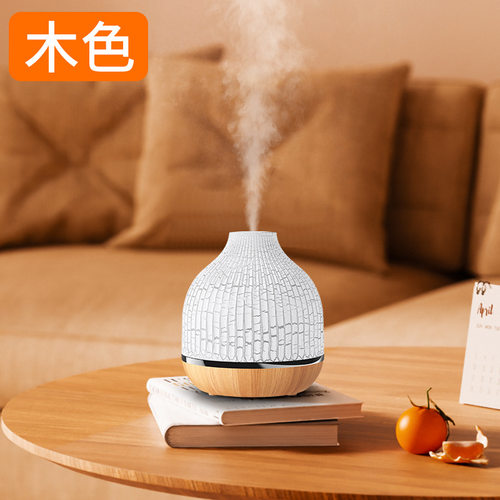 香薰加湿器裂纹精油香薰机喷香七彩夜灯usb桌面加湿器大雾量