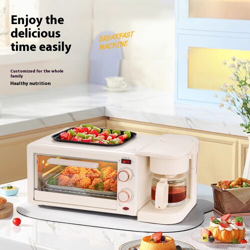 Oven Make Coffee Toast Fried Eggs 3 In 1 Breakfast Maker