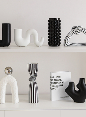 现代简约软装高级感酒柜装饰品摆件高档轻奢客厅小众抽象艺术家居