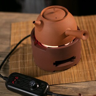 复古电炉丝煮茶炉家用电煮茶器迷你静音温茶炉 潮汕红泥电陶炉老式