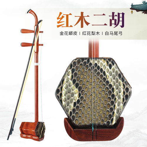 2025年新款红木二胡儿童启蒙乐器苏州花梨木初学者六角胡琴珍品