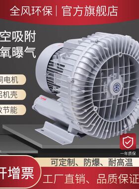 热销雕刻机吸附4.3KW漩涡风机RB-81D-1工业炉送风4300W高压鼓风机