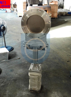 厂家直销气动高温圆形插板阀PZ73H气动刀型闸阀气动薄型闸阀DN200