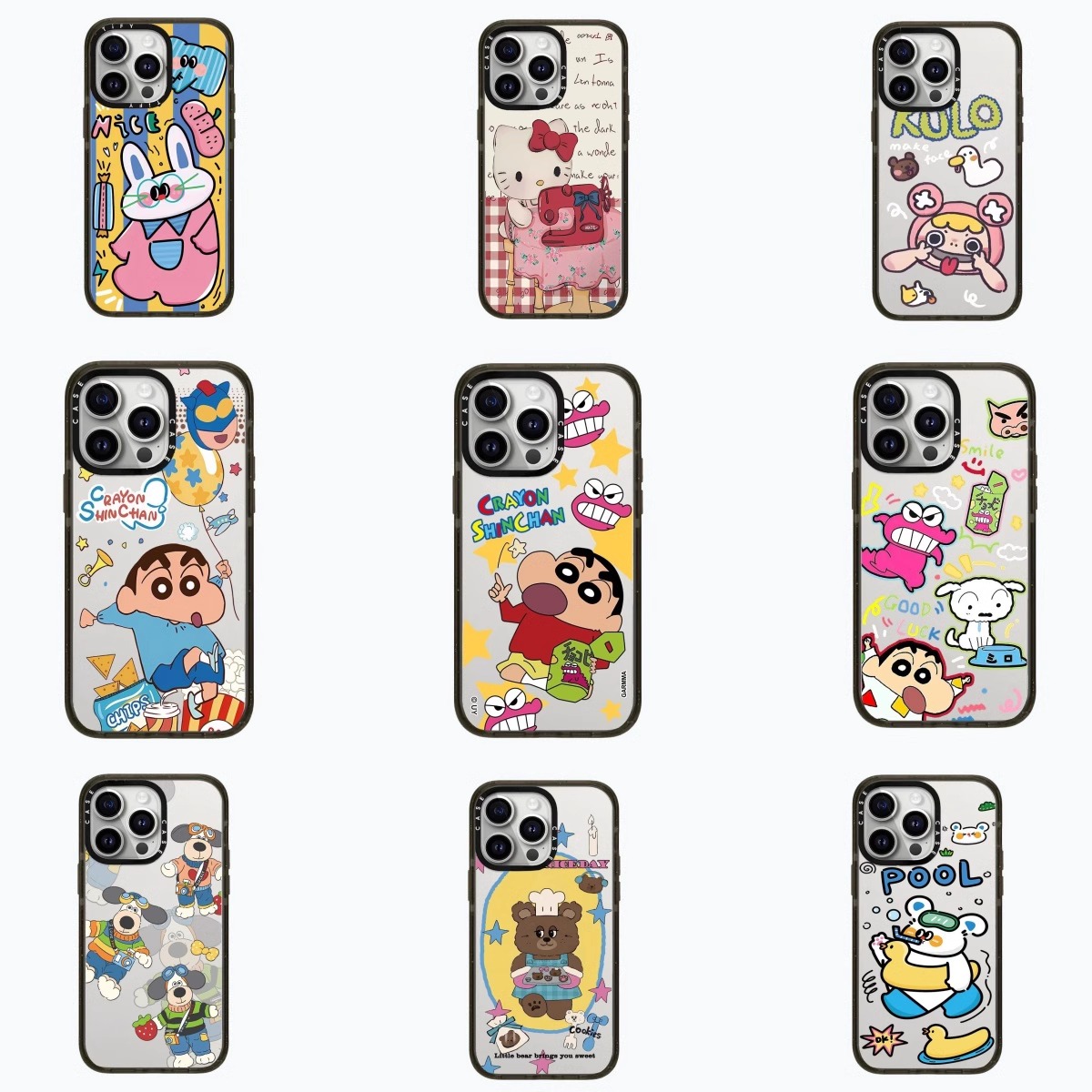 手机保护套C家联名蜡笔小新适用于iPhone16ProMax手机壳15Pro保护套14plus防摔13promax镜面12卡通可爱亚克力
