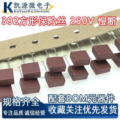392方形保险丝 250V 慢断 T500mA T1A T2A T3.15A T4A T5A T6.3A