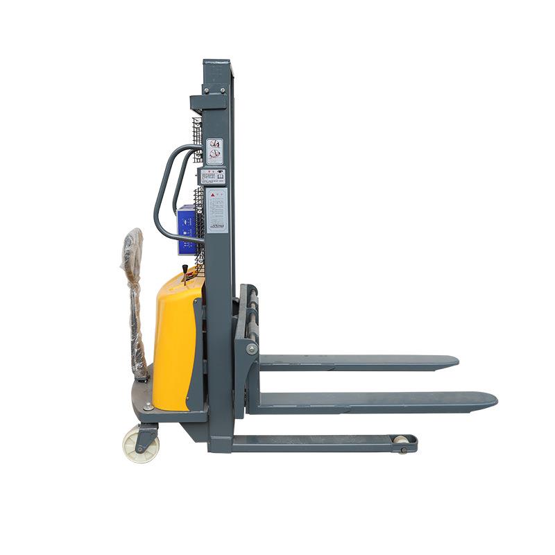 半电动液压堆高车1吨2吨电动升高堆垛车装卸搬运车半电动叉车