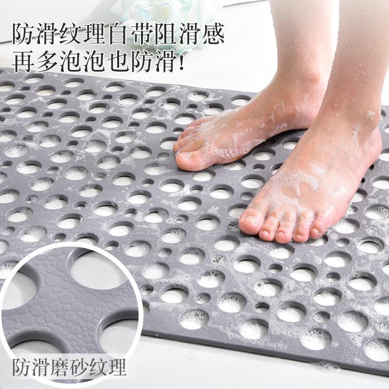 长款浴缸垫TPE环保浴室防滑垫多孔漏水带吸盘防滑地垫防摔跤垫子