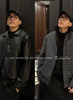 【LazyRoad】“风棱序曲”双面穿皮衣棉服 静奢老钱风系列EM-7007