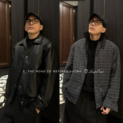 【LazyRoad】“风棱序曲”双面穿皮衣棉服 静奢老钱风系列EM-7007