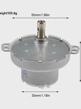JS-50T 6V10R 直流减速电机大扭力金属齿轮低转速大扭力 双扁位轴
