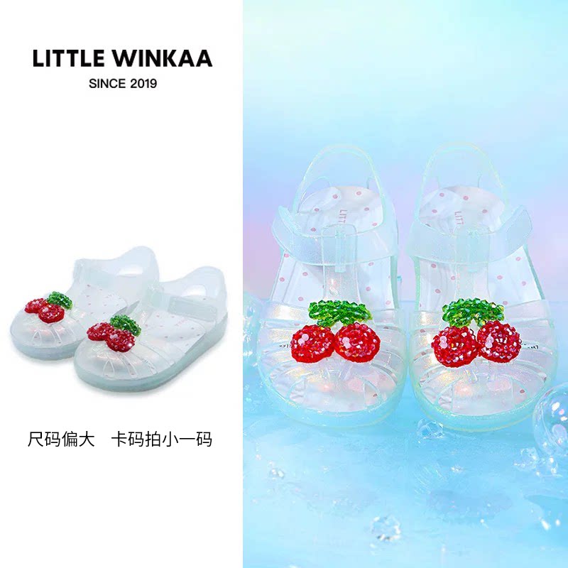 littlewinkaa水晶公主果冻凉鞋