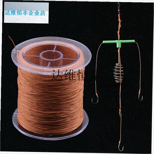 过胶线爆b炸钩专用红线红绳50米特制水怪鱼线熊爪线串钩线包邮,